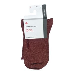 lululemon athletica Daily Stride Sparkle Socks Quarter Length - Size Large